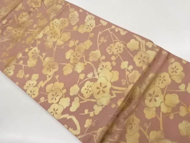 JAPANESE NAGOYA OBI / WOVEN UME BLOSSOM